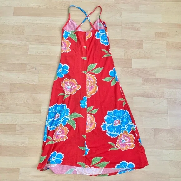 Multicolor Long Floral Dress With Ruffles - Picture 2 of 8